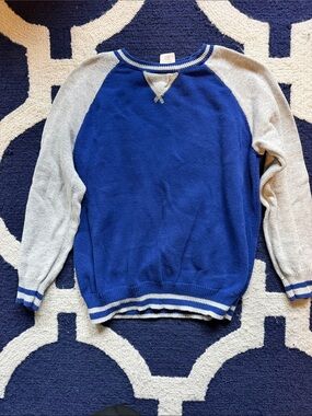 Gymboree Royal Blue and Light Gray Raglan Pullover Sweater